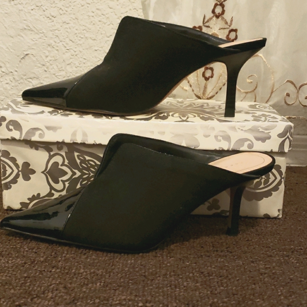 Black zara heels